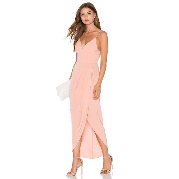 Shona Joy Cocktail Draped Dress Dusty Pink Size 10 - Picture 1 of 7